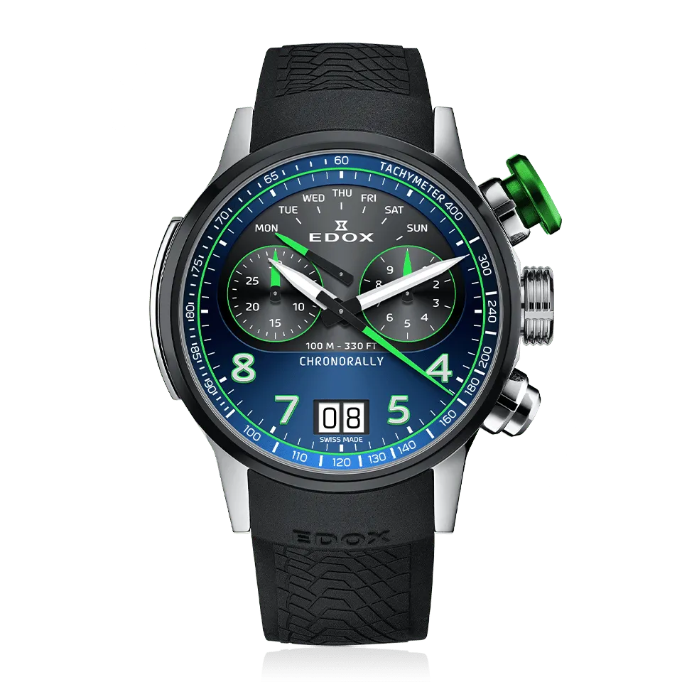 Edox Chronorally Chronograph 45 herreklokke