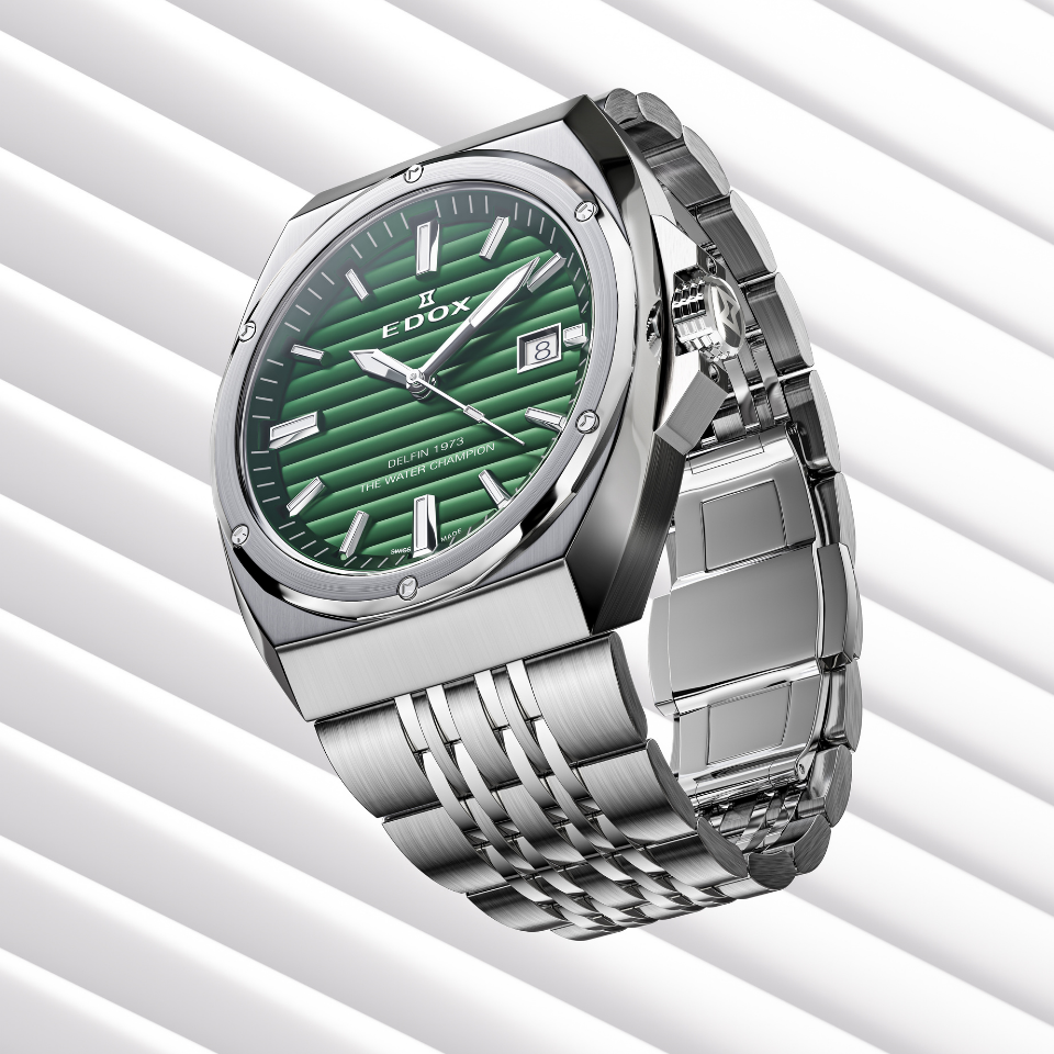 Edox 1973 Date herreklokke gents retro