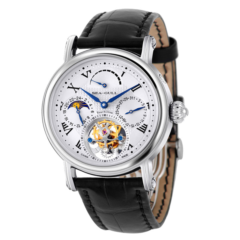 Sea-gull Artisan Heritage 818.907 herreklokke hvit 39 mm