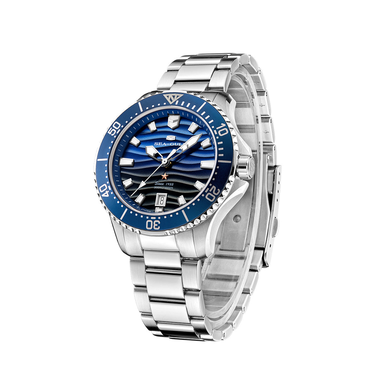 Sea-gull Ocean Pro 816.32.1218 dykkerklokke blå 41mm 300m