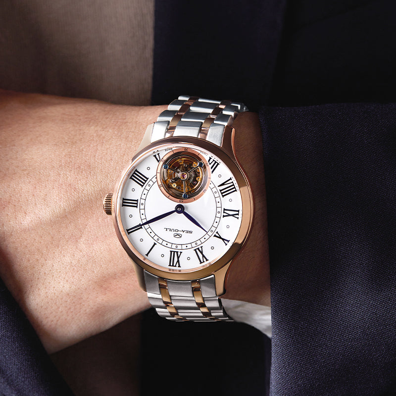 Sea-gull Artisan Heritage 517.11.8812 tourbillon hvit 42mm