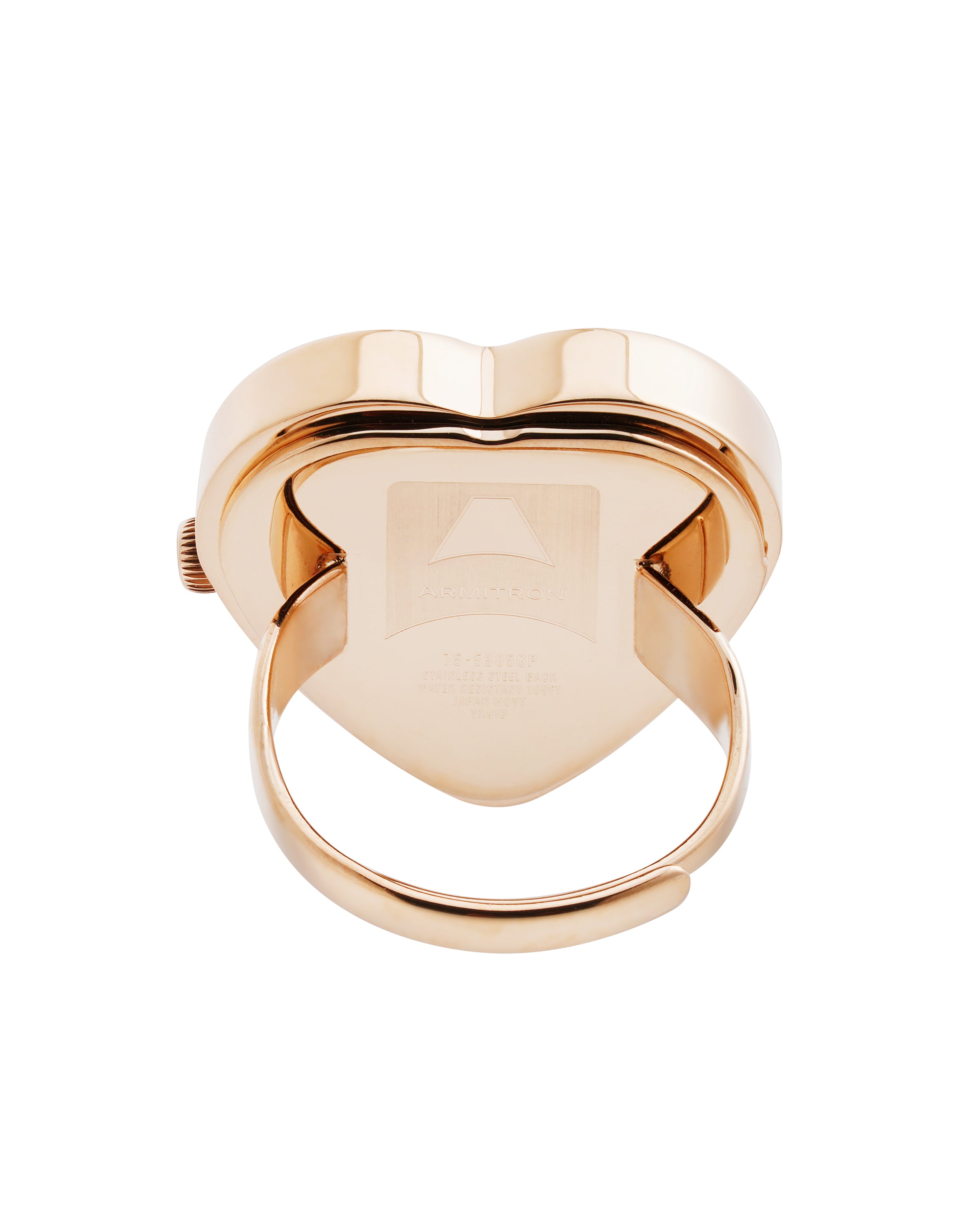 Armitron Heart Ring ringklokke 22 mm roségull svart