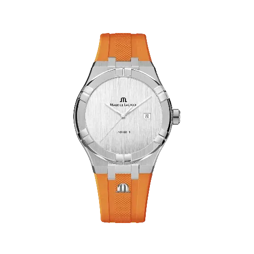 Label Noir Aikon Automatic 42mm klokke oransje gummi