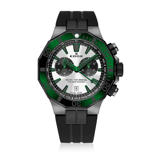 Edox Delfin Chronograph herreklokke vanntett