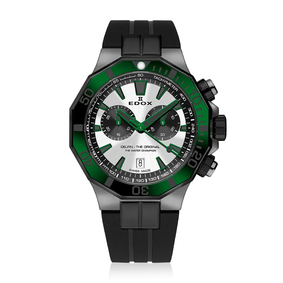 Edox Delfin Chronograph herreklokke vanntett