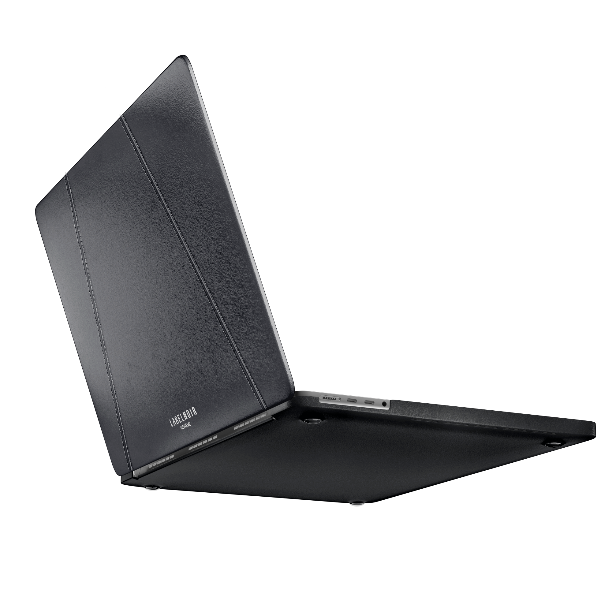 Label Noir Quilted MacBook Pro 13 deksel skinn svart