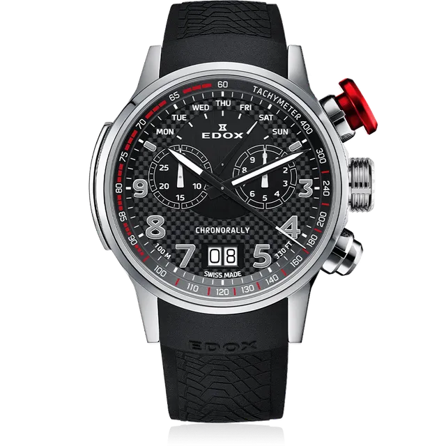 Edox Chronorally Chronograph herreklokke kronograf
