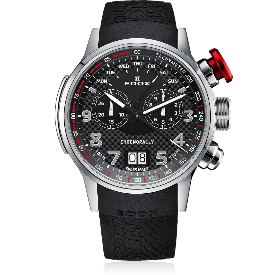 Edox Chronorally Chronograph herreklokke kronograf
