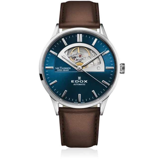 Edox Les Vauberts Open Heart Automatic dressklokke