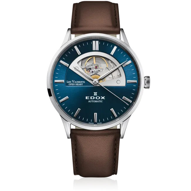 Edox Les Vauberts Open Heart Automatic dressklokke