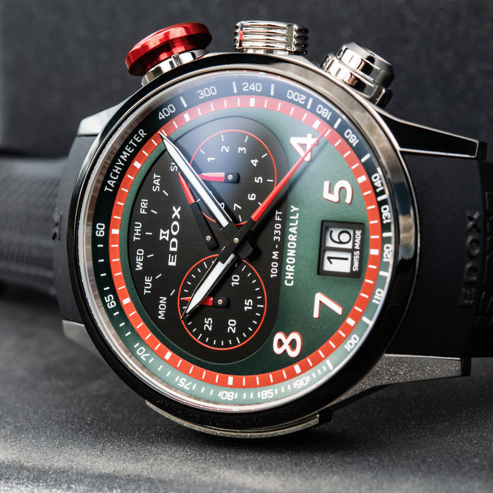Edox Chronorally Chronograph herreklokke