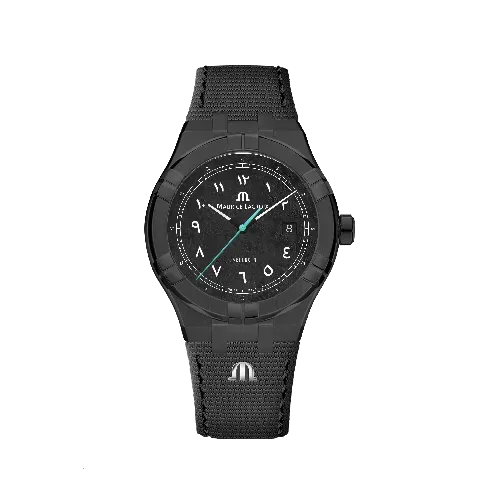 Label Noir Aikon Automatic 42MM herreklokke svart PVD tekstil