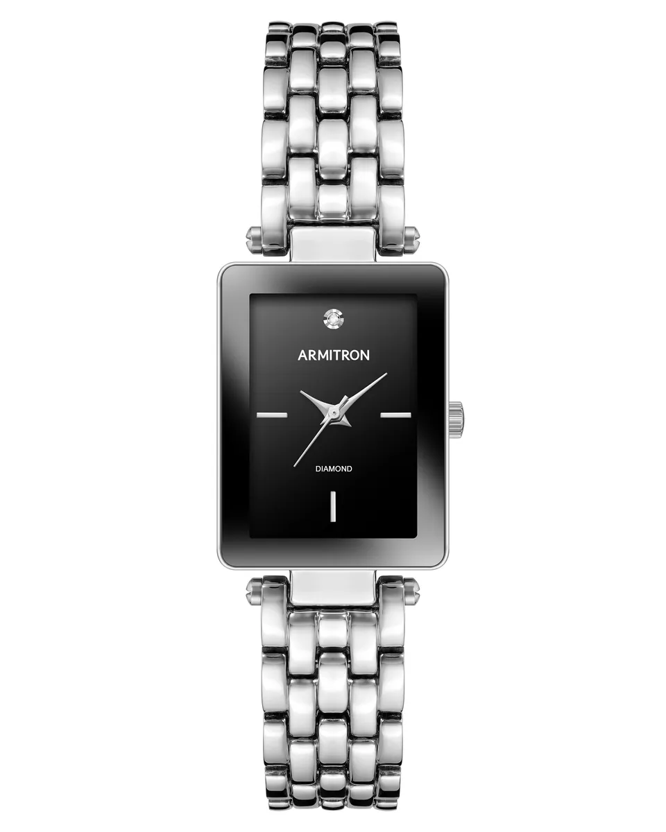 Armitron 75-5769 klokke diamanter sølv dame