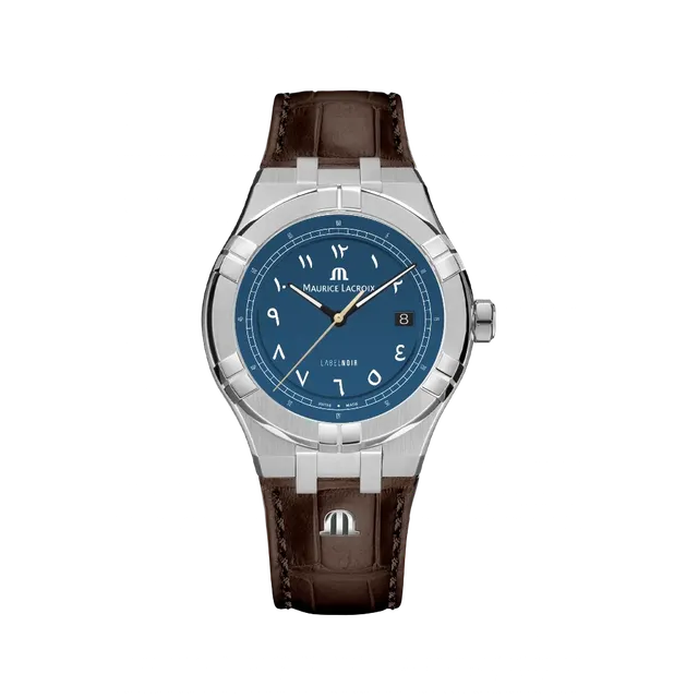Label Noir Aikon Automatic 42MM klokke blå stål lær