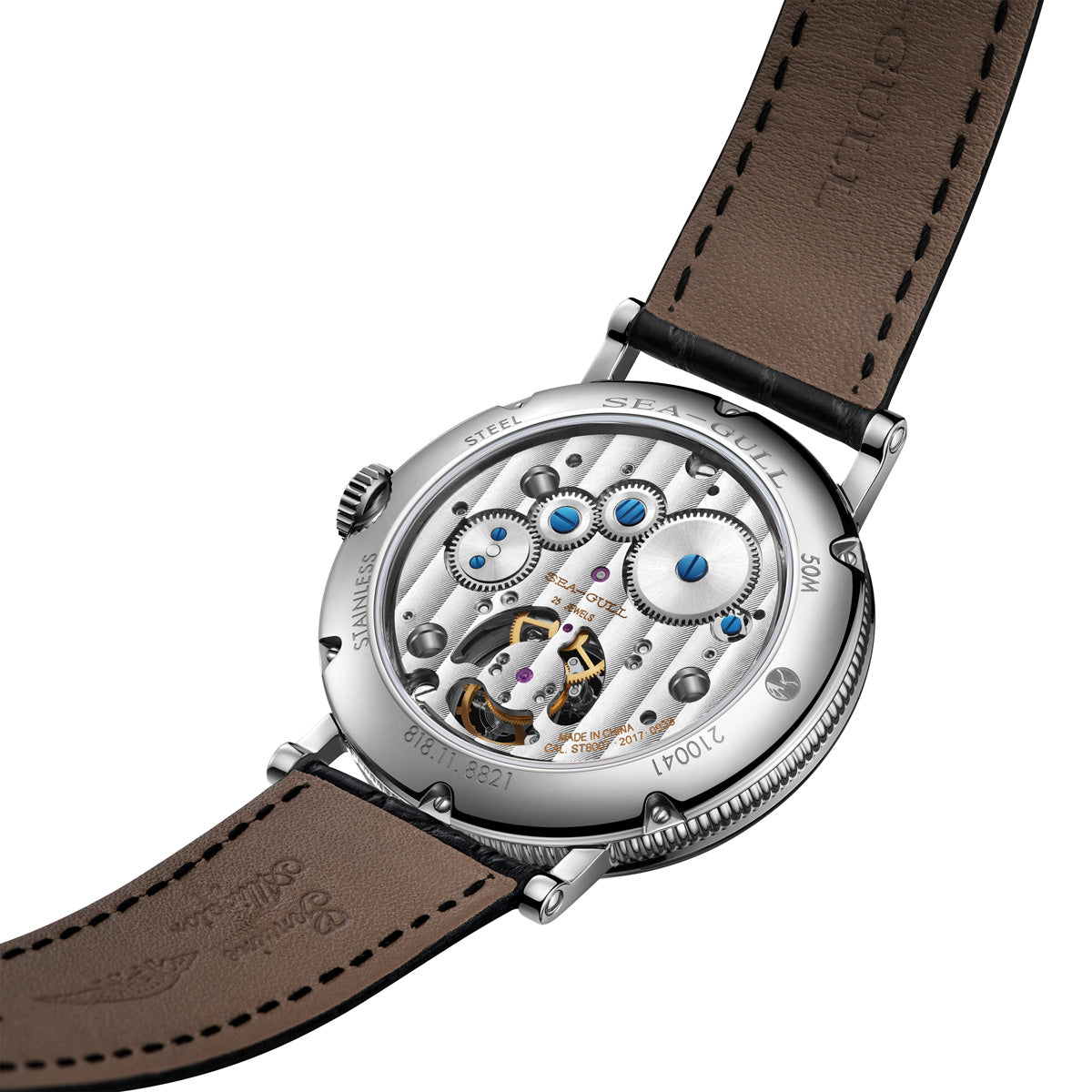 Sea-gull Heritage Complete Calendar 41mm tourbillon hvit
