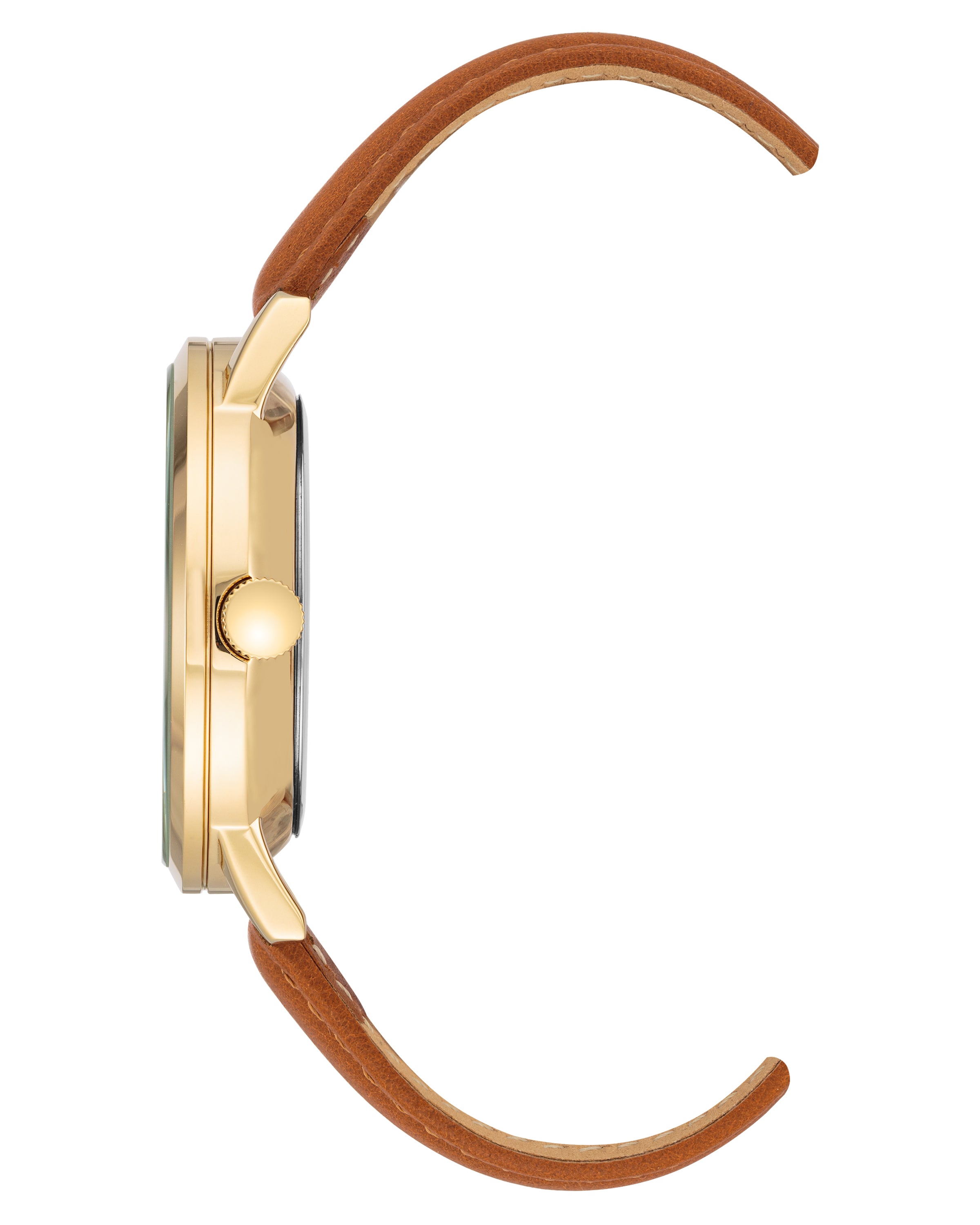 Armitron Miles 42mm herreklokke gull/tan lær