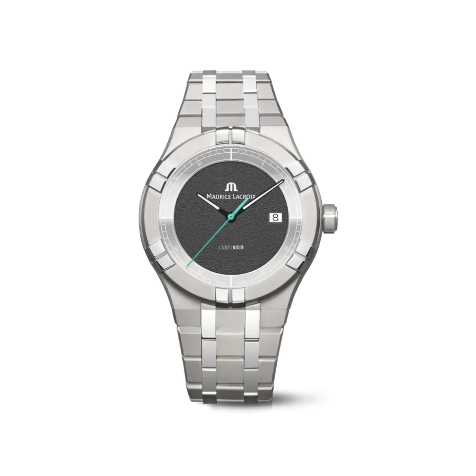 Label Noir Aikon Automatic 42MM herreklokke titan svart skive