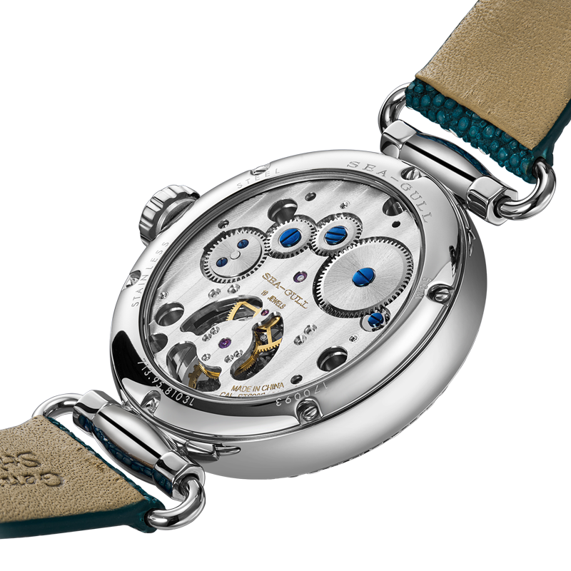 Sea-gull Artisan 713.95.8103L dameklokke smaragd 39mm