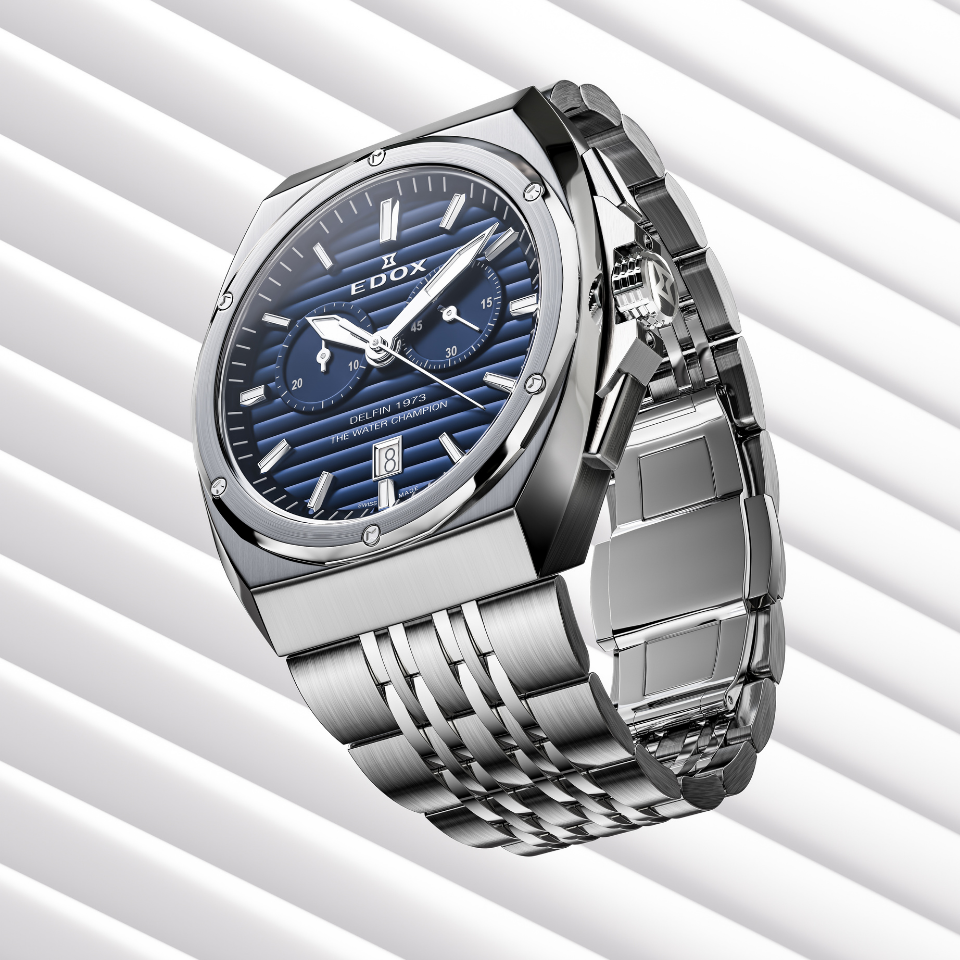 Edox 1973 Chronograph herreklokke sort