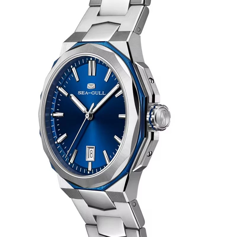 Sea-gull Extraordinary 836.12.1140 dressklokke blå 40mm automatisk