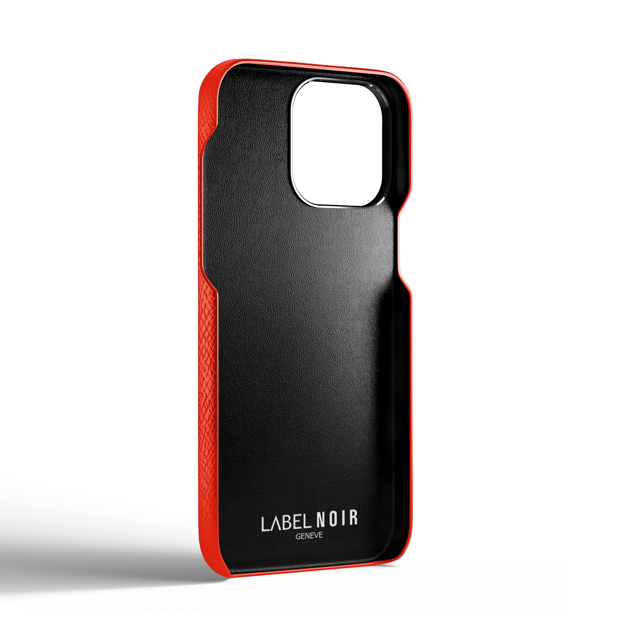 Label Noir iPhone 13 Pro quilted deksel svart kalveskinn