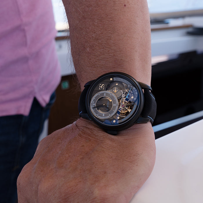 Label Noir Petite Seconde Rétrograde Tourbillon klokke unik