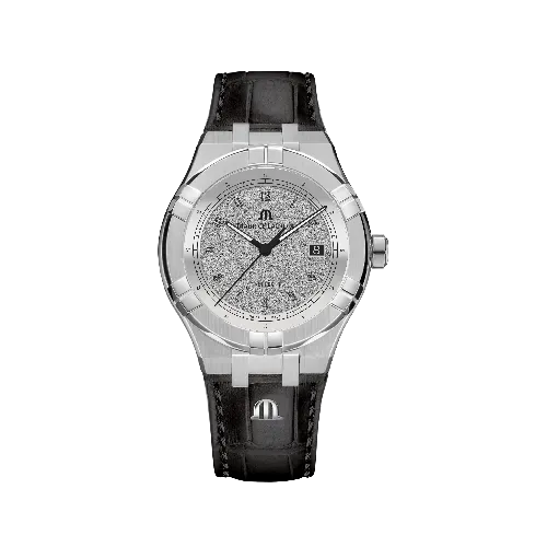 Label Noir Aikon Automatic 42MM klokke stål svart skinnrem