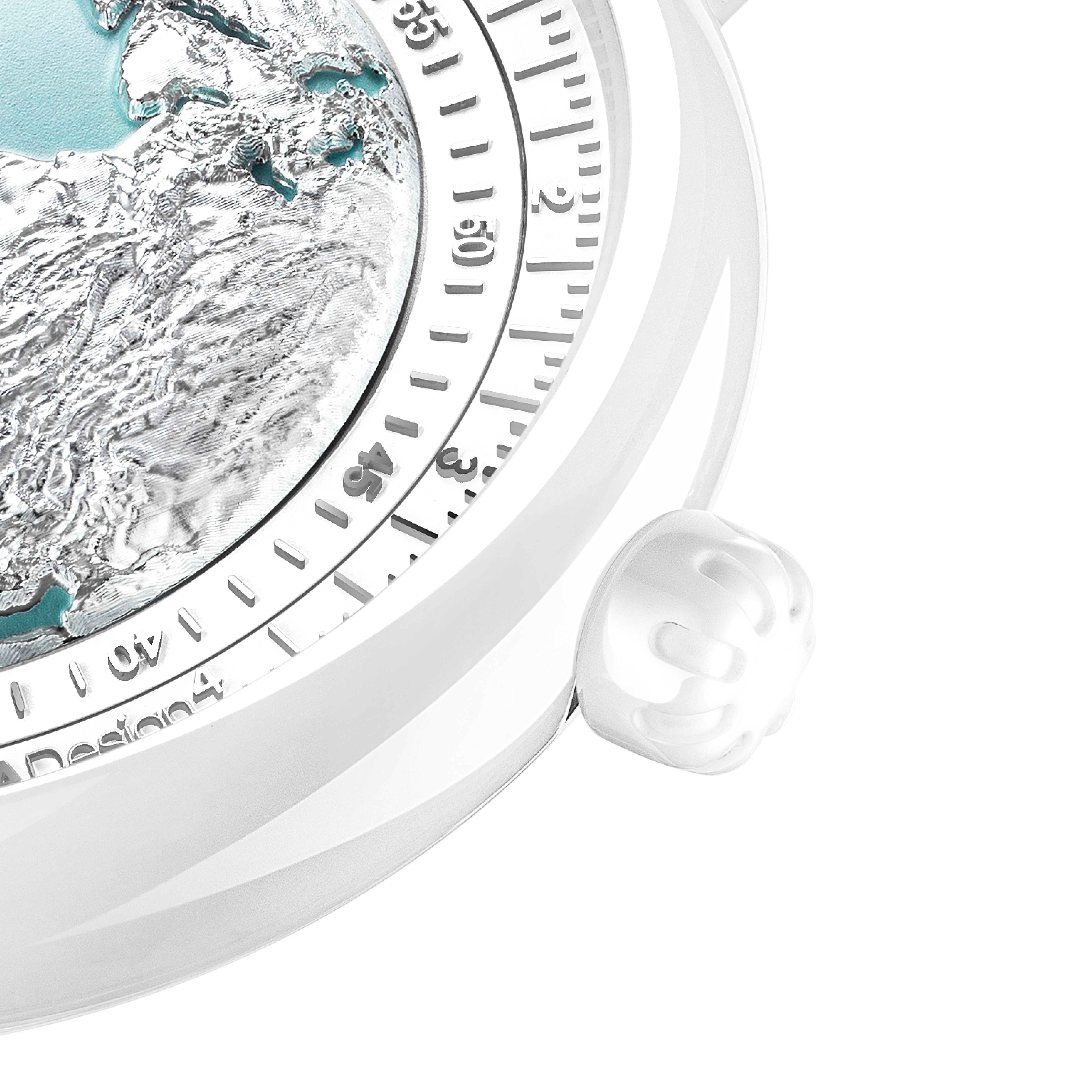 CIGA Design Blue Planet Ice Age dameklokke