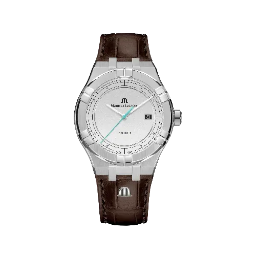 Label Noir Aikon Automatic 42MM armbåndsur svart brun lær