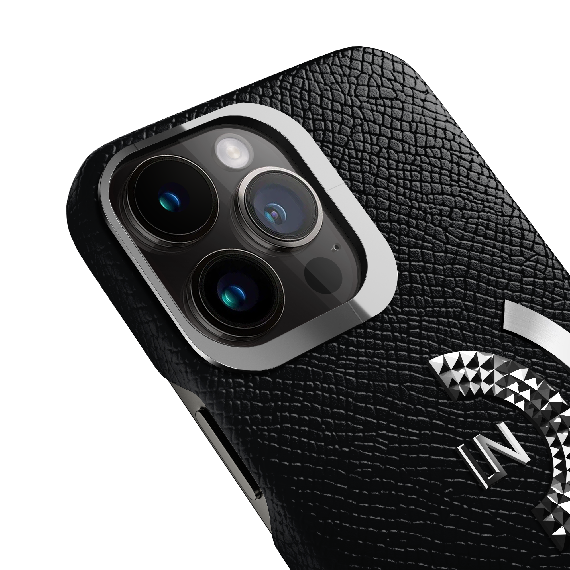 Label Noir Ornate iPhone 14 Pro Max deksel svart lær