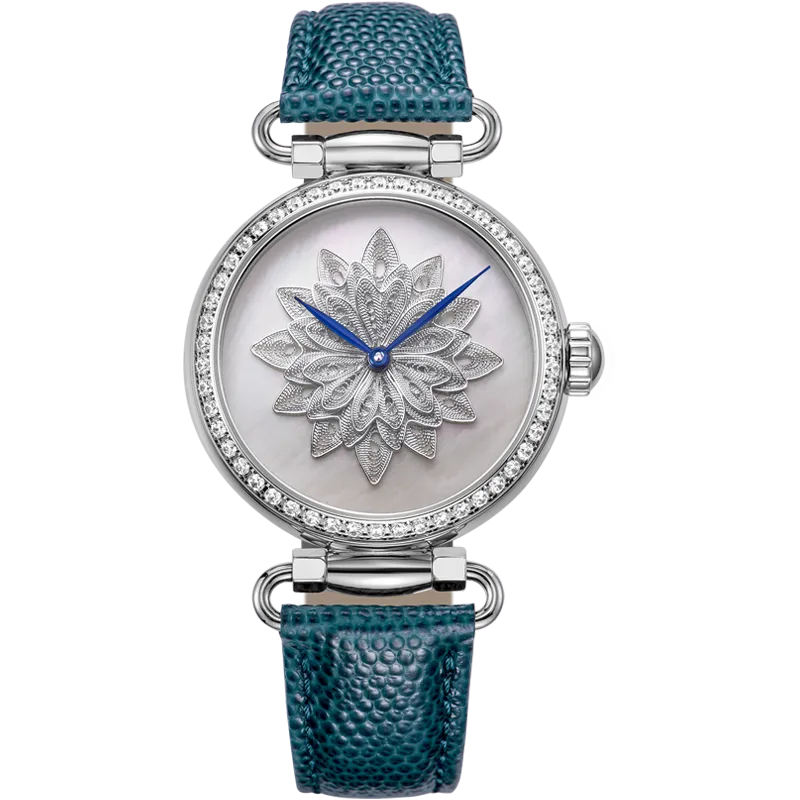 Sea-gull Artisan 719.18.8102L dameklokke hvit 38 mm tourbillon