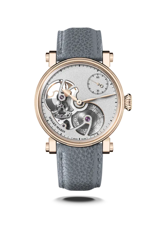 Speake-Marin Sandblasted Red Gold klokke rødgull åpen