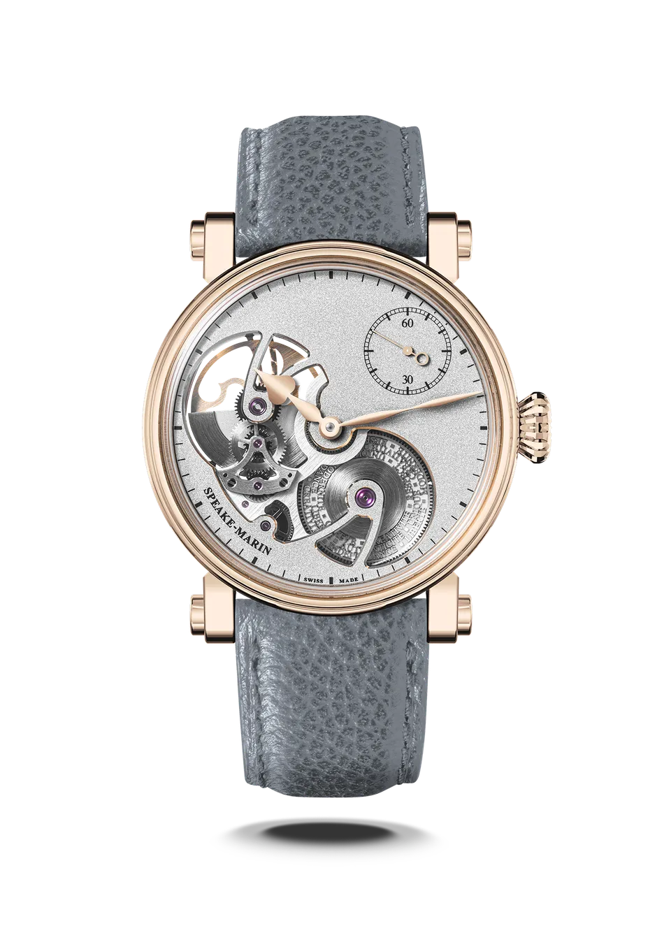Speake-Marin Sandblasted Red Gold klokke rødgull åpen