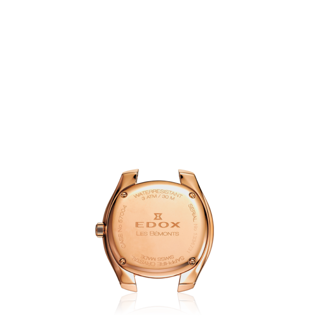 Edox Les Bémonts Ultra Slim Date herreklokke sort