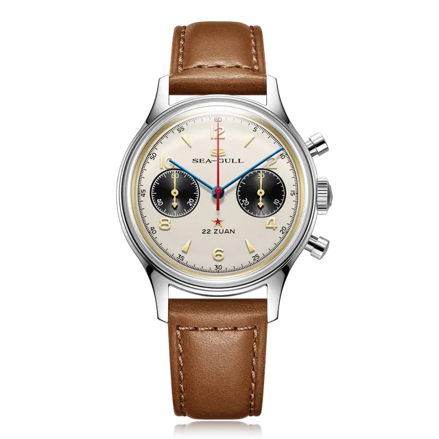Sea-gull 1963 Polar Night Panda Eye 37,3mm kronograf