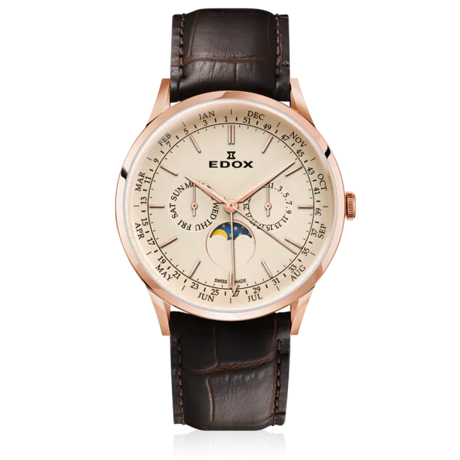 Edox Les Vauberts Annual Calendar herreklokke