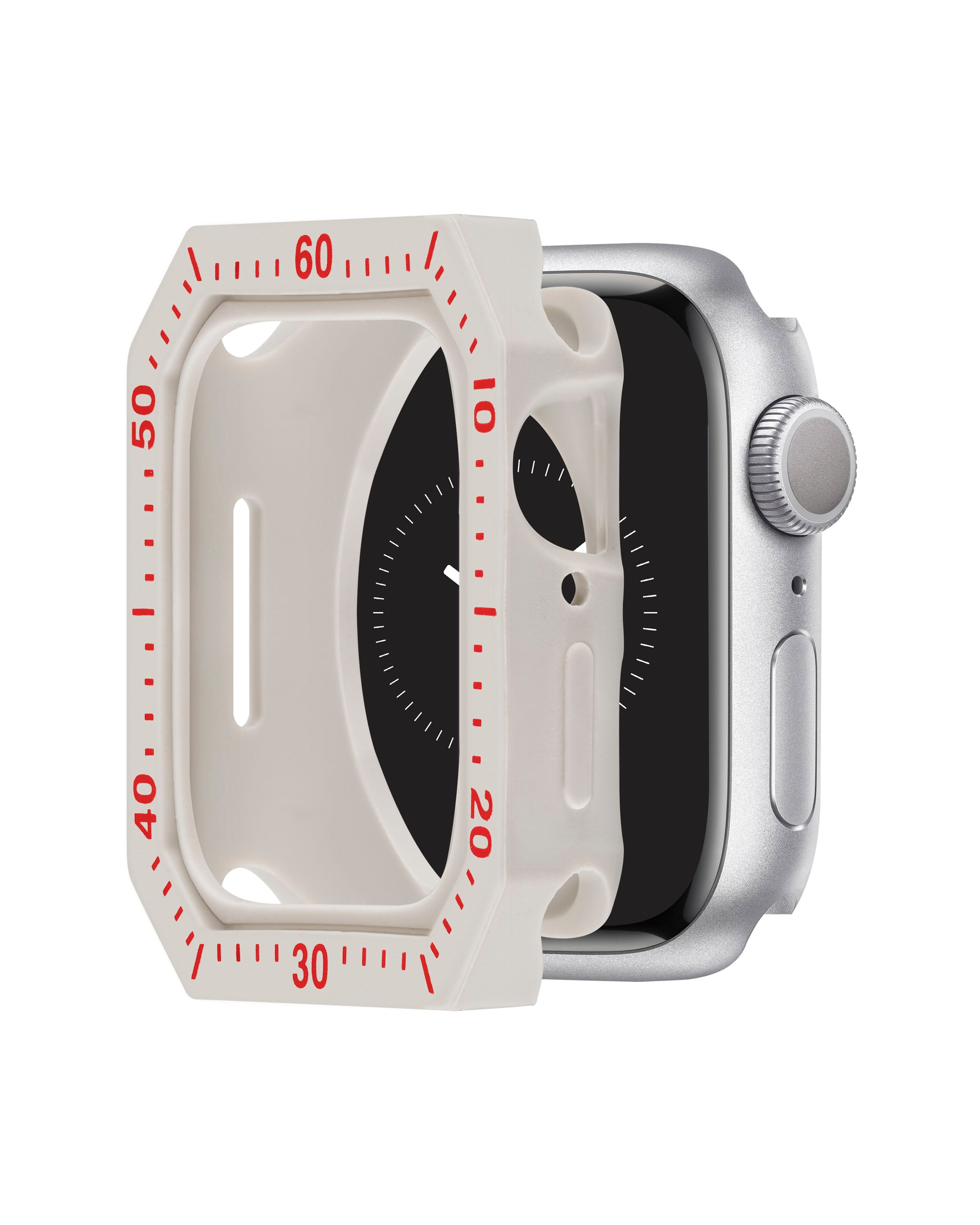 Armitron Racer deksel Apple Watch silikon krem/rød