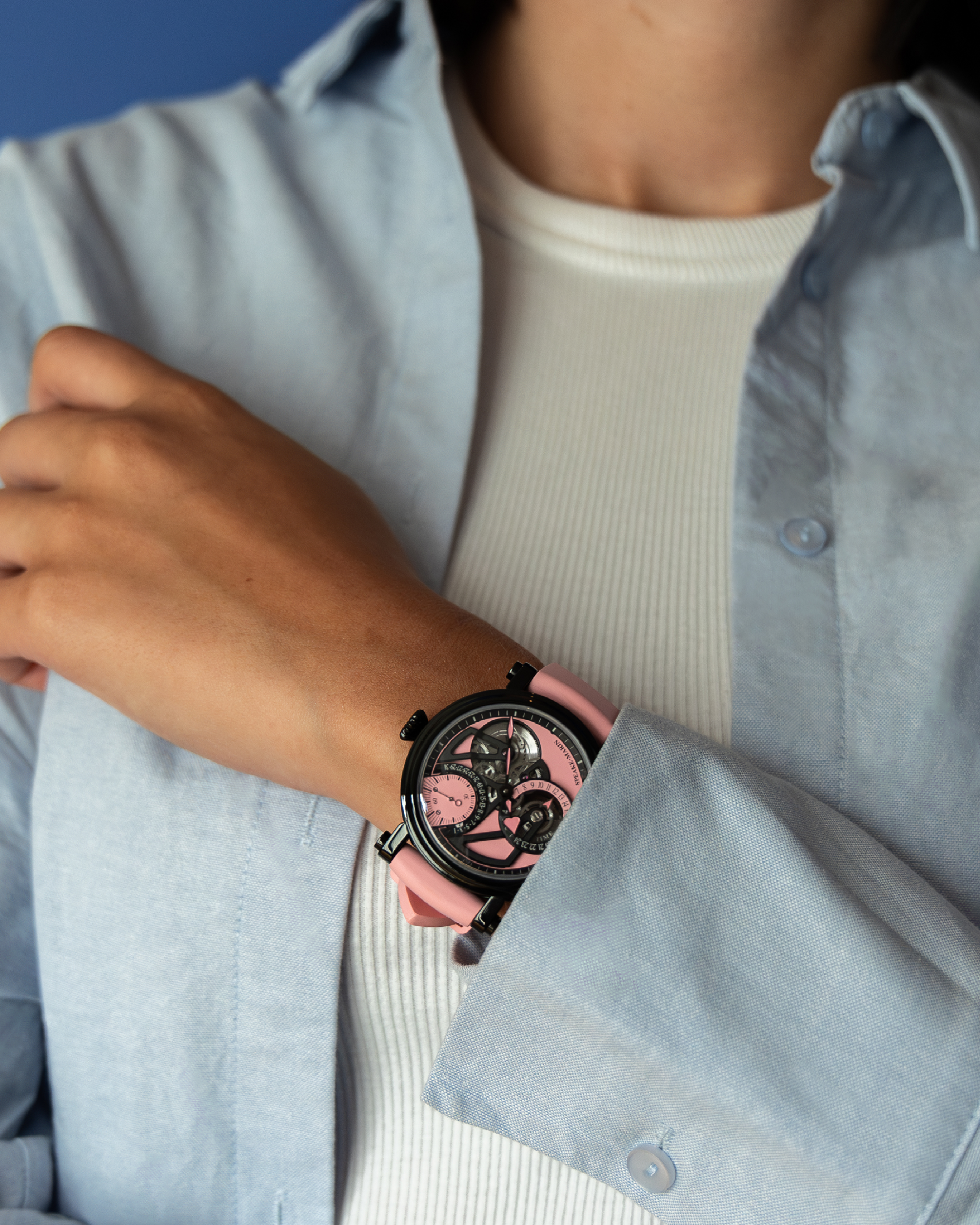 Speake-Marin Dual Time Pink klokke rosa 38mm 42mm