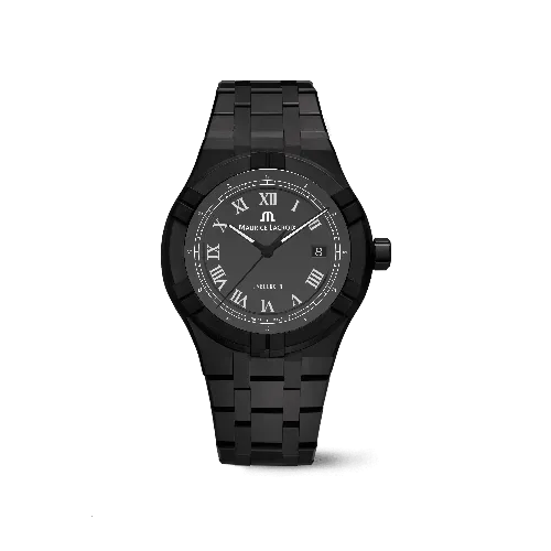 Label Noir Aikon Automatic 42MM klokke keramikk svart romertall