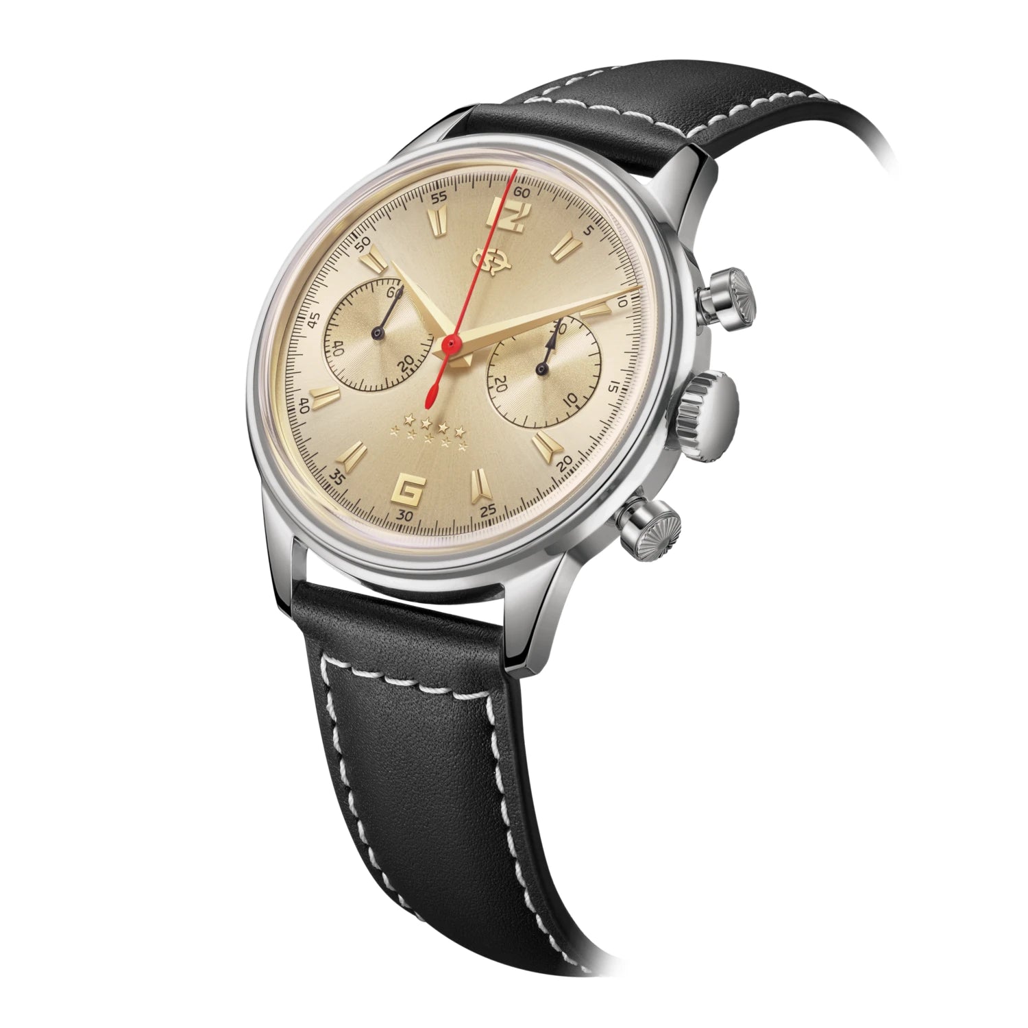 Sea-gull 1963 D304 kronograf herreklokke champagne 40mm