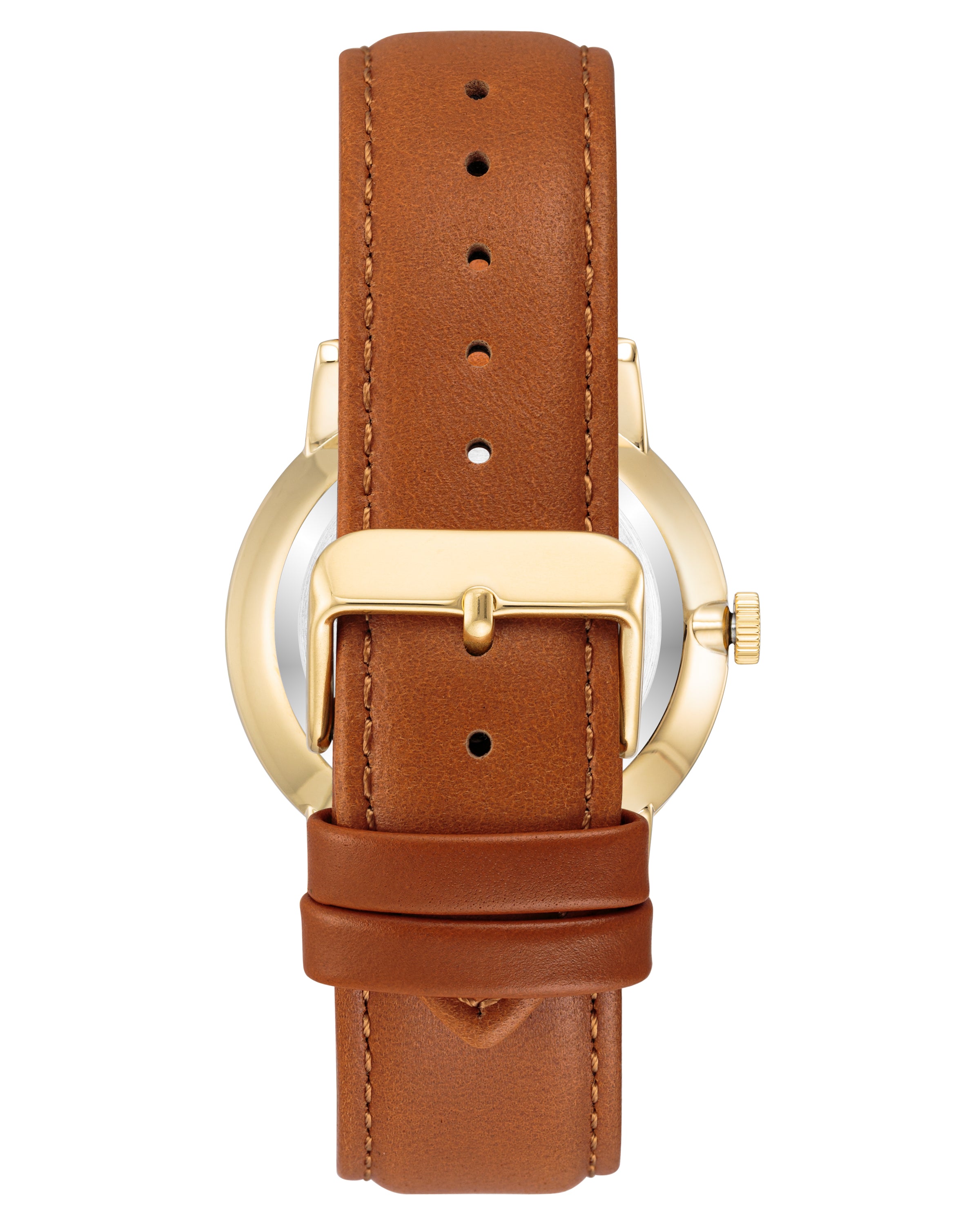 Armitron Miles 42mm herreklokke gull/tan lær