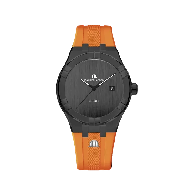 Label Noir Aikon Automatic 42MM klokke oransje gummi
