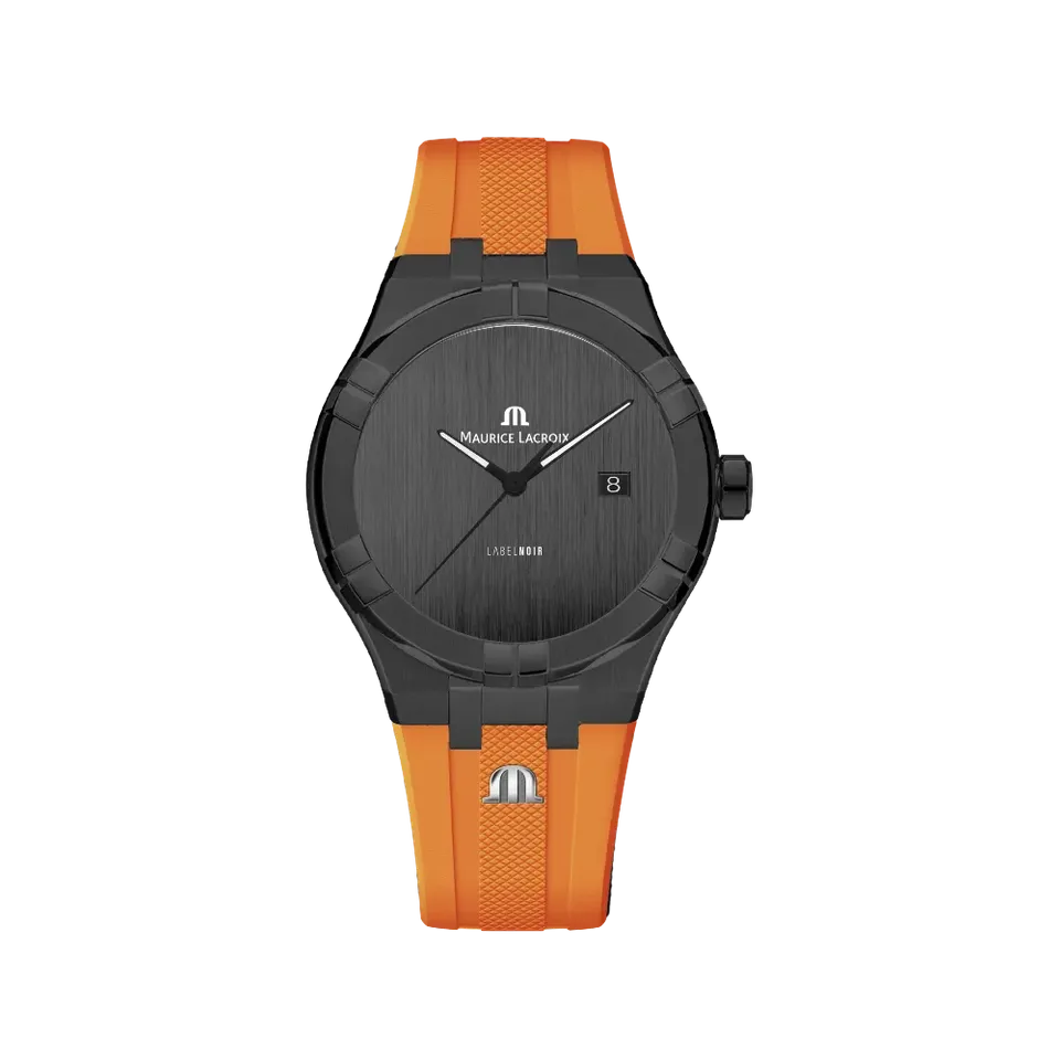 Label Noir Aikon Automatic 42MM klokke oransje gummi