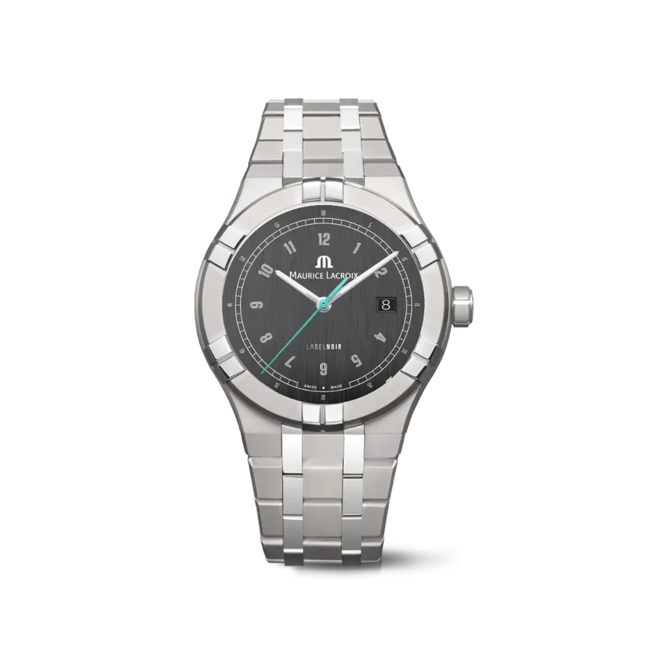 Label Noir Aikon Automatic 42MM herreklokke titan lyseblå viser