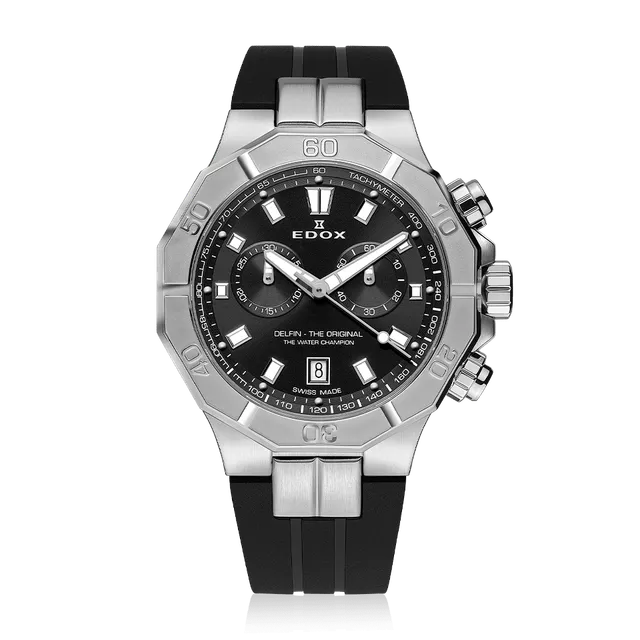 Edox Delfin Chronograph herreklokke vanntett