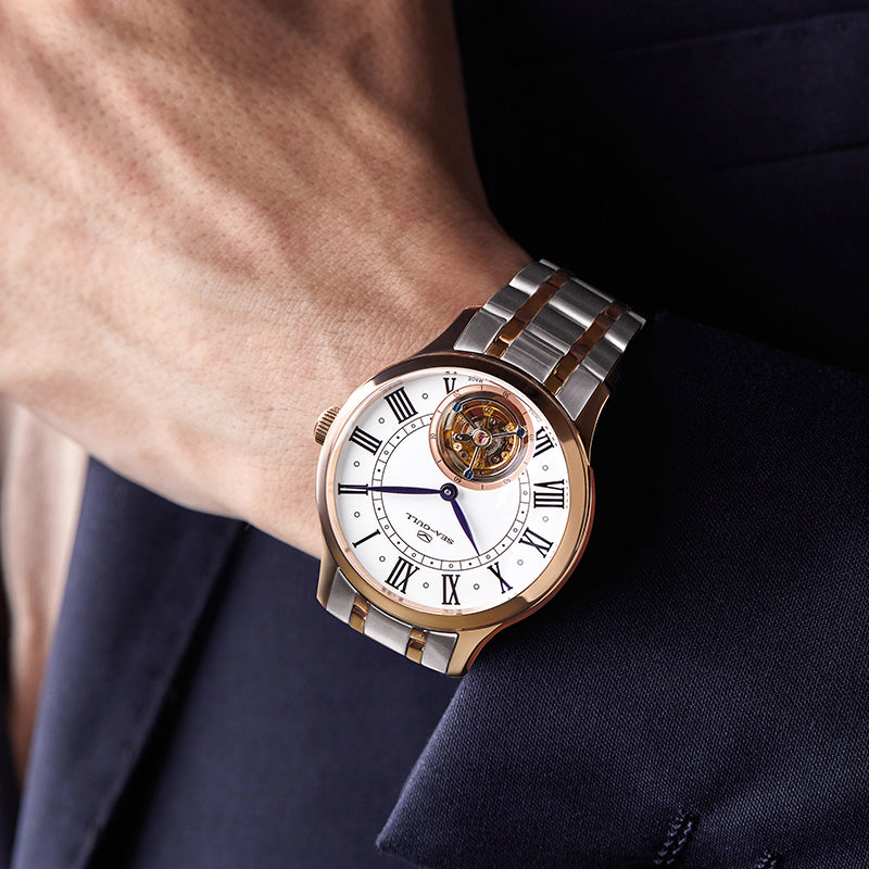 Sea-gull Artisan Heritage 517.11.8812 tourbillon hvit 42mm