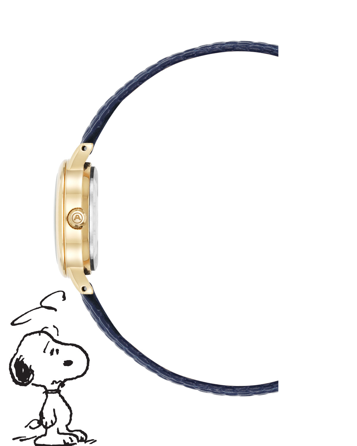 Armitron Peanuts Dressed to Nines 24mm dameklokke blå