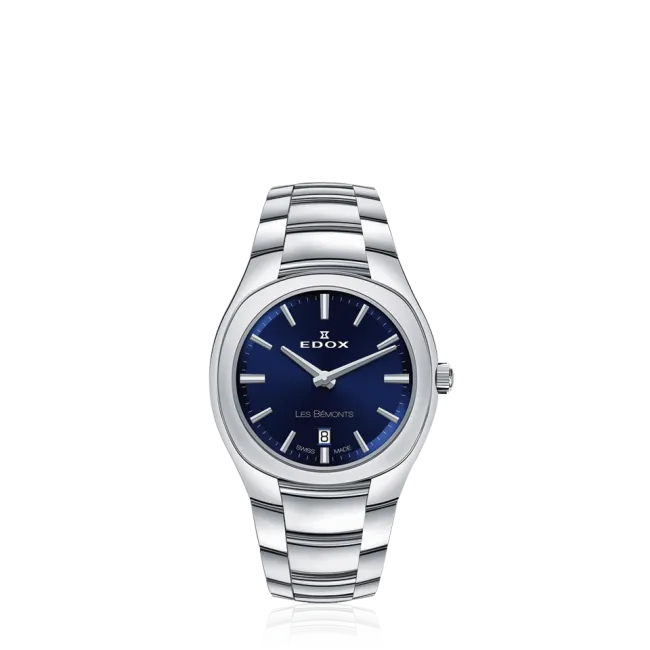 Edox Les Bémonts Ultra Slim Date klokke tynn