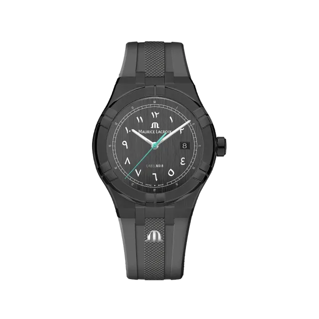 Label Noir Aikon Automatic 42MM klokke grå gummirem svart