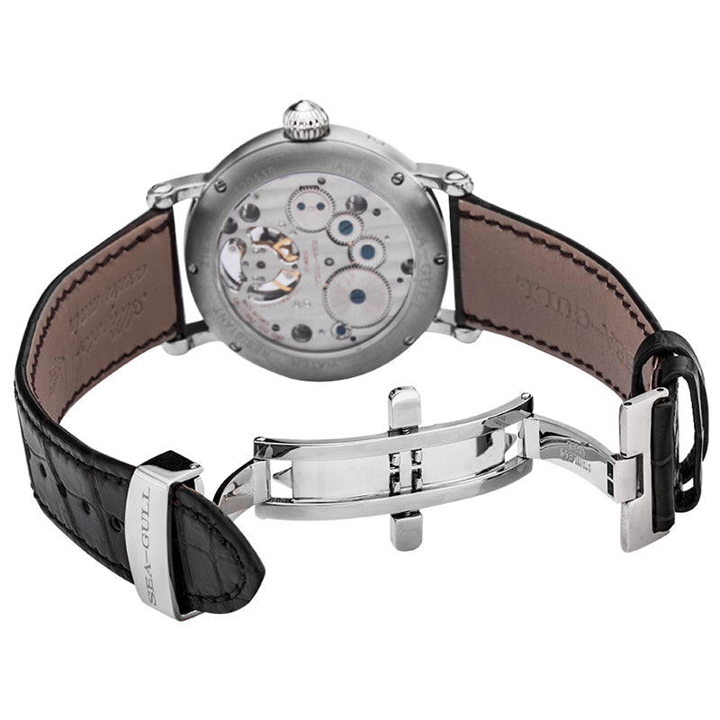 Sea-gull Artisan Heritage 818.907 herreklokke hvit 39 mm
